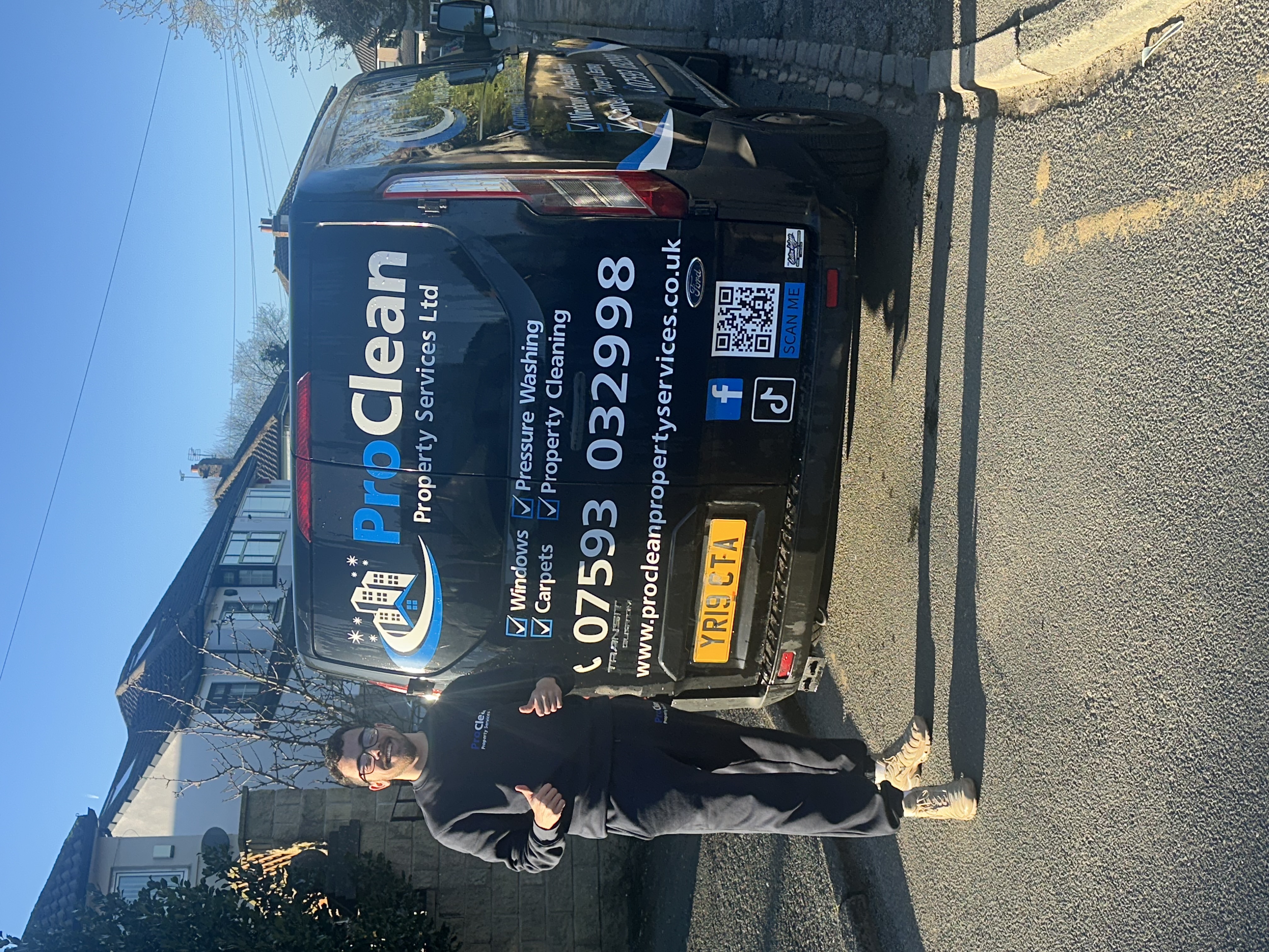 ProClean founder with branded van Bradford